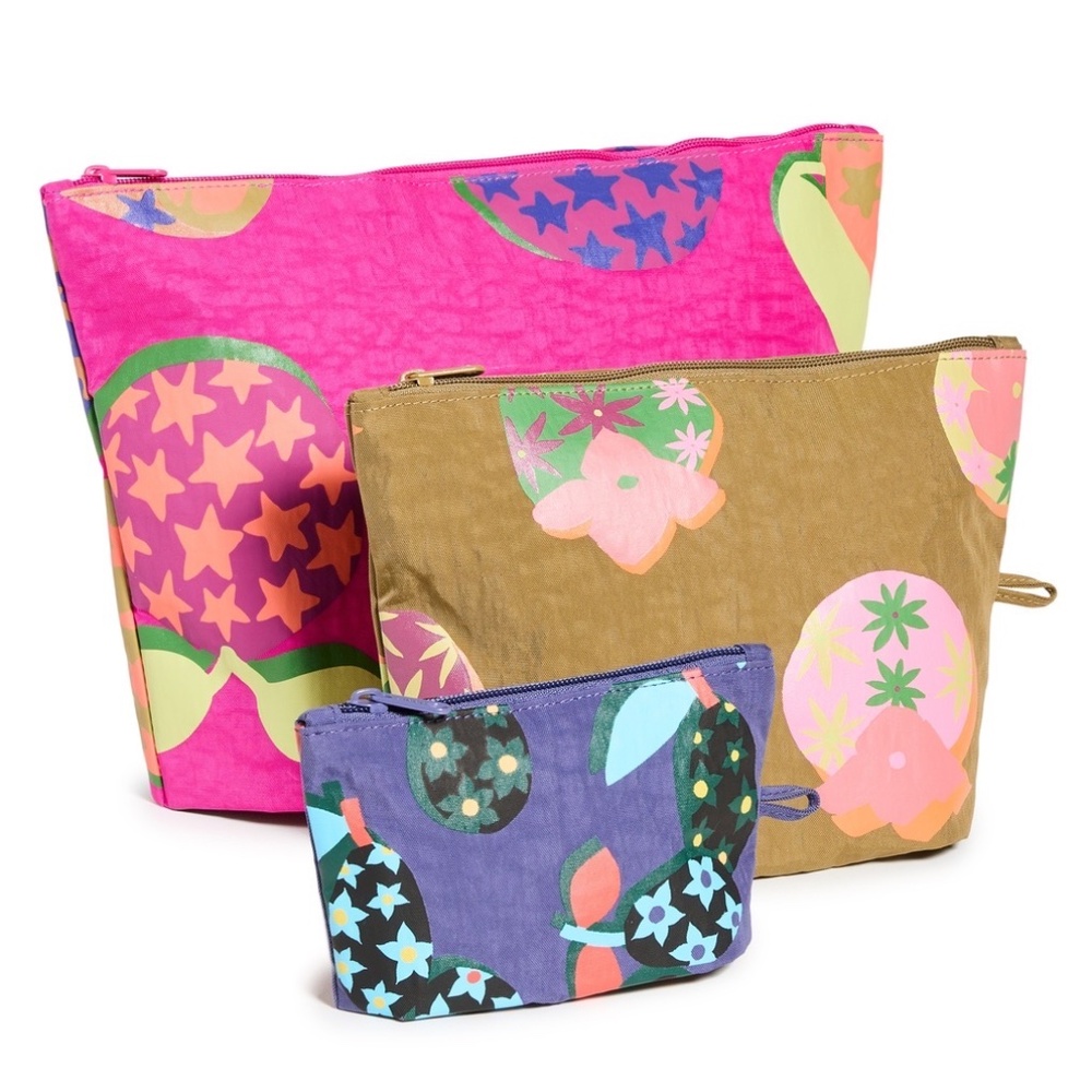 BAGGU NWT Collaged Fruit Go Pouch Set